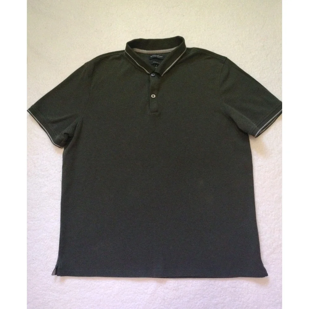 Banana Republic Polo Shirt Men's XL Dark Green Luxury Touch Standard‎ Fit